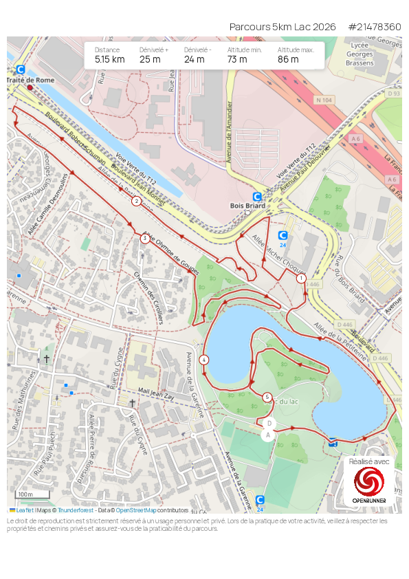 Plan du parcours 2026